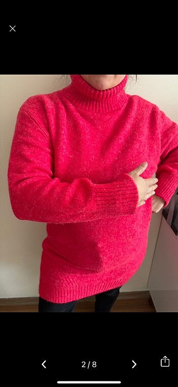 Diğer Pembe oversize kazak
