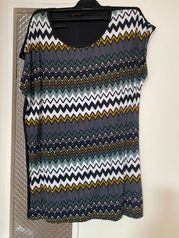 V Yaka Bohem Örgü Desenli Hamile Bluzu - Görsel 2