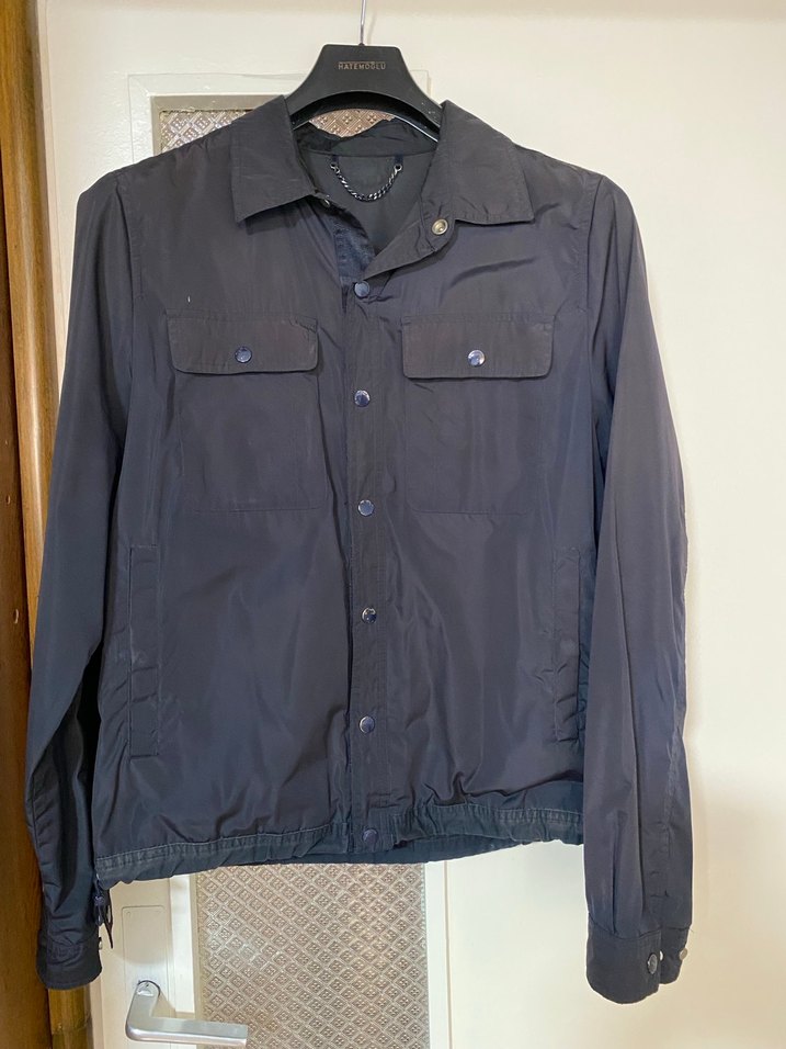 Düğmeli Lacivert Denim Erkek Ceket - Görsel 2