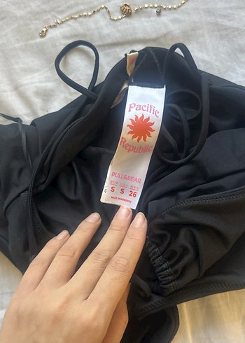 Siyah İnce Askılı Kadın Mayo - Görsel 5