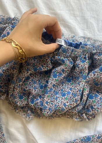 Bohem Renkli Straplez Mini Bluz - Görsel 3