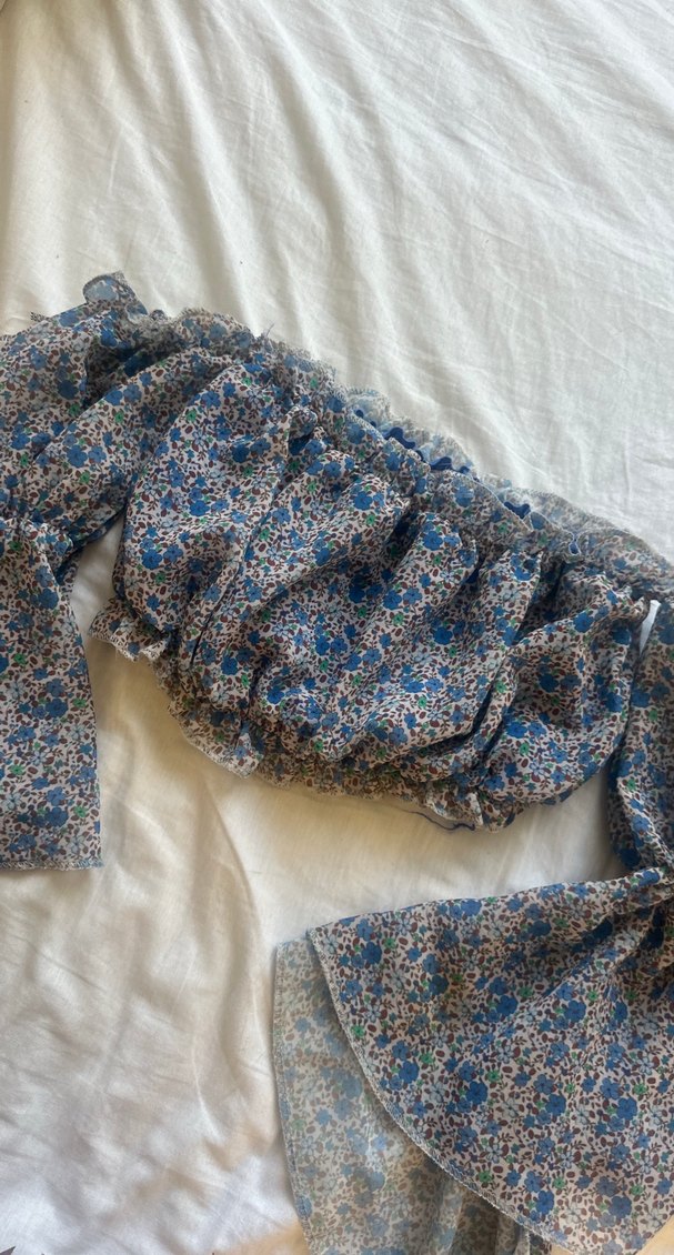 Bohem Renkli Straplez Mini Bluz - Görsel 2