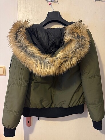 xs Beden Kadın Haki Bershka Mont