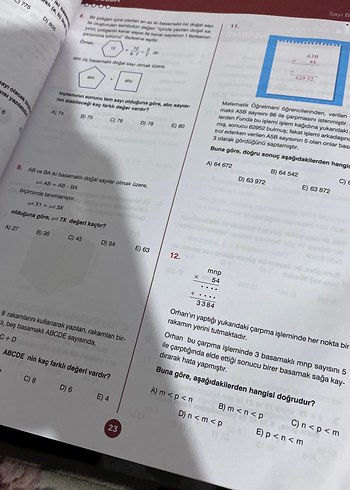 Ünlü Yayınlar TYT Matematik Soru Bankası