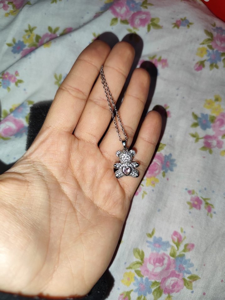 Ayıcıklı pinterest çelik kolye - Görsel 4