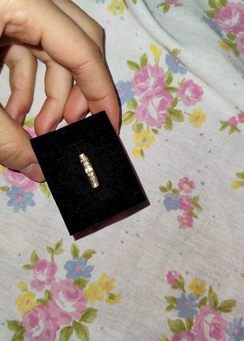 Tek taşlı ve zirkon taşlı yüzük - Görsel 2