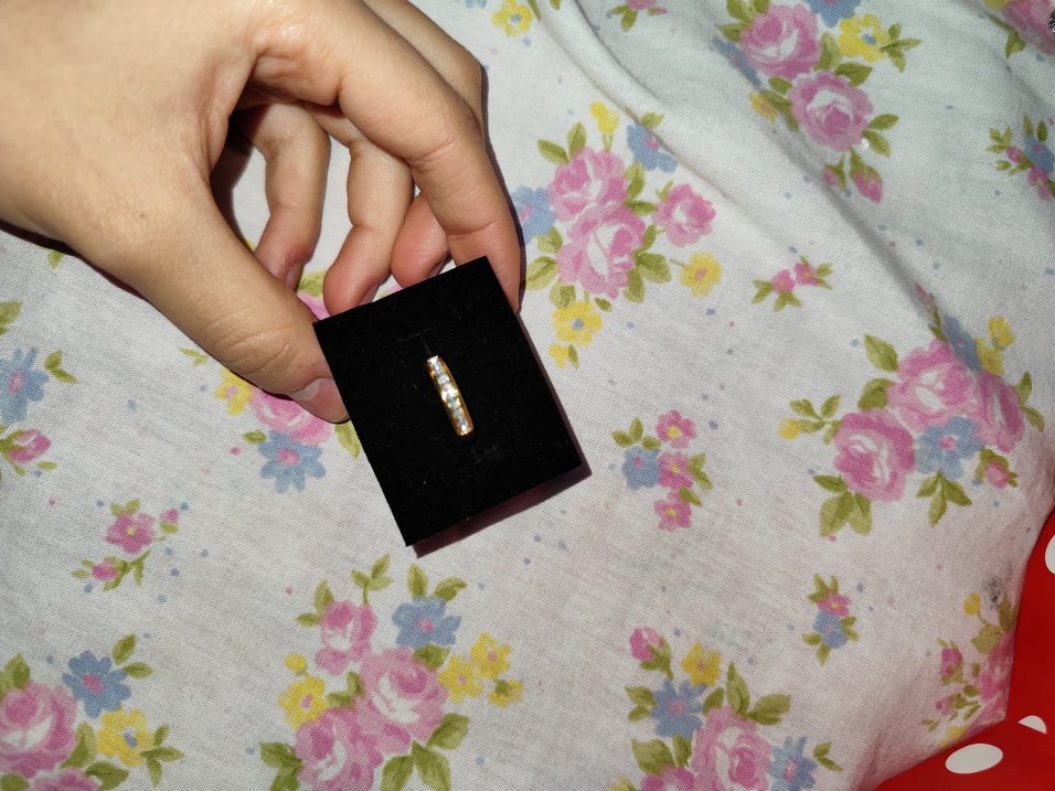 Tek taşlı ve zirkon taşlı yüzük - Görsel 2