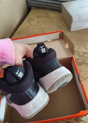 Siyah Gri Nike kadın Basketbol Ayakkabısı - Görsel 5