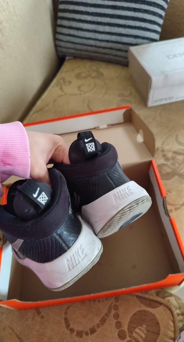 Siyah Gri Nike kadın Basketbol Ayakkabısı - Görsel 5