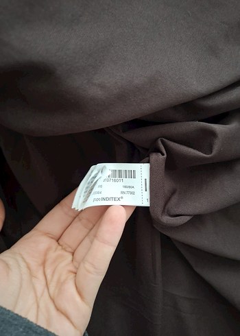 Zara Kahverengi Midi Elbise - Görsel 4