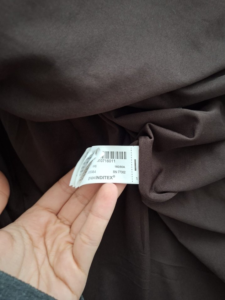 Zara Kahverengi Midi Elbise - Görsel 4