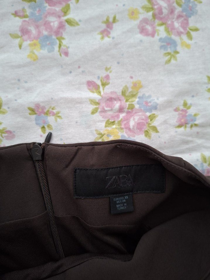 Zara Kahverengi Midi Elbise - Görsel 3