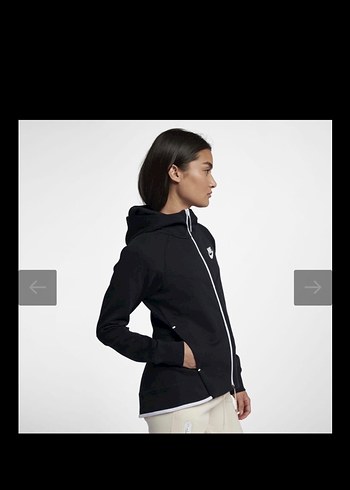 Nike Siyah Fermuarlı Kadın Sweatshirt - Görsel 7