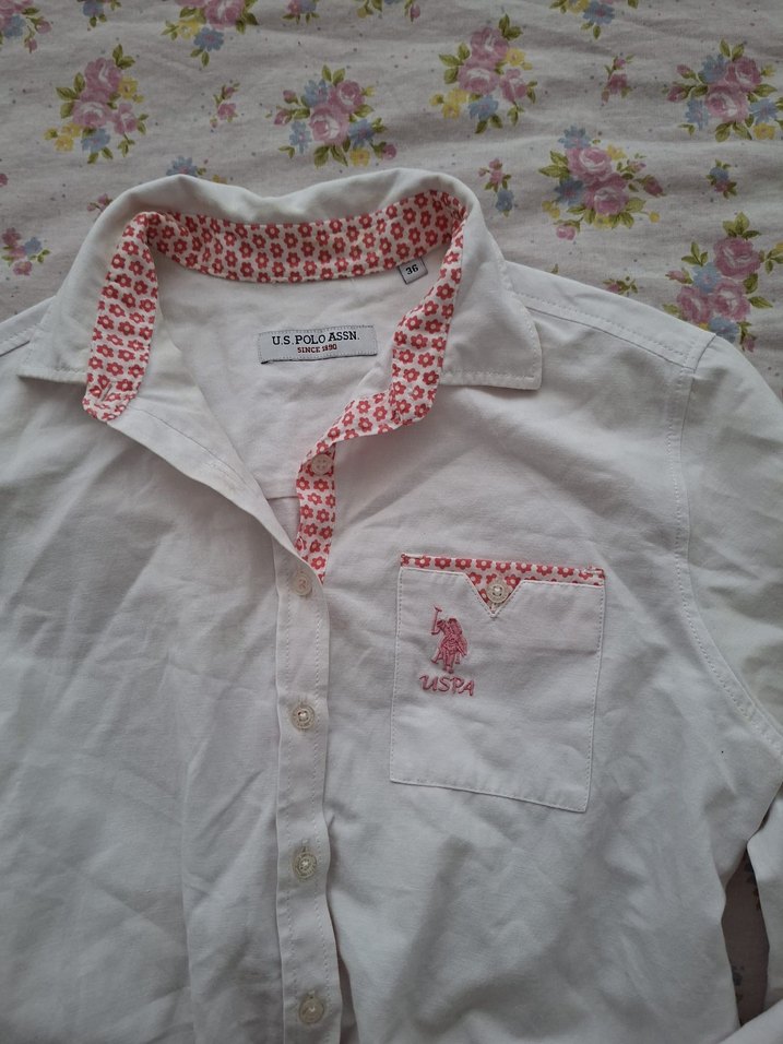 Uspa çiçek detaylı gömlek  - Görsel 3