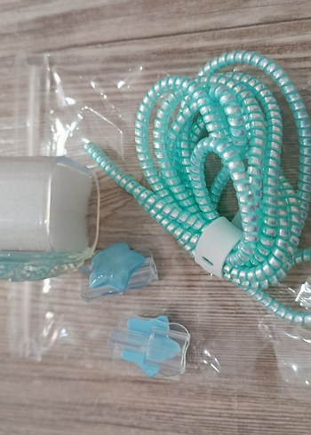 Turkuaz Telefon Şarj Kablosu Koruyucu
