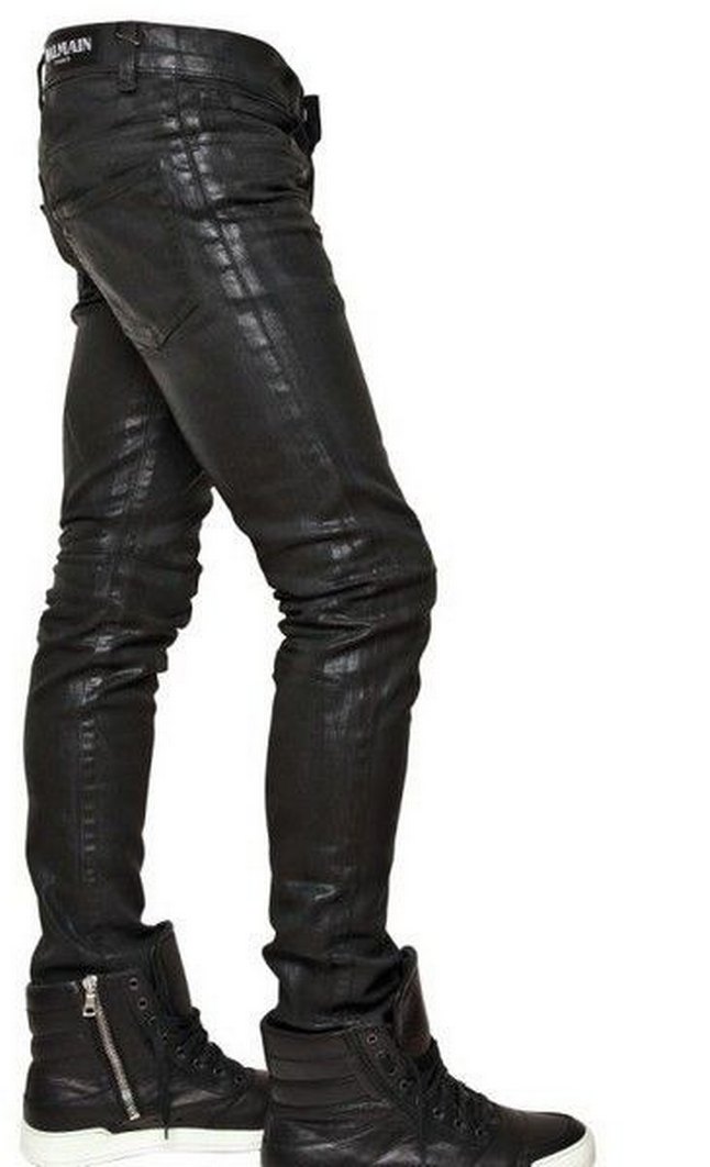 balmain biker waxed rick owens balenciaga opium dior hedi — görsel 9/10