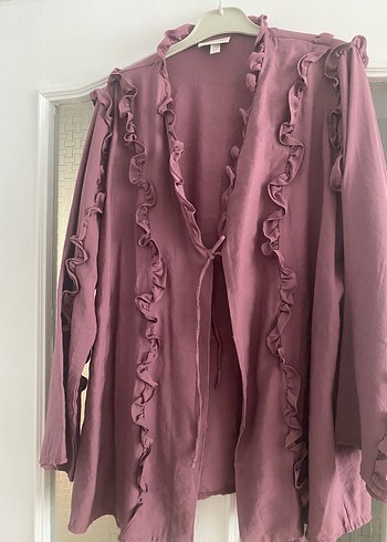 Gül kurusu kadın kimono