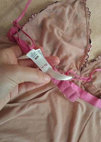 Pembe Baskılı Fitted Midi Sütyen