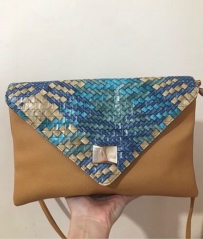 Beden Clutch,askılı çanta