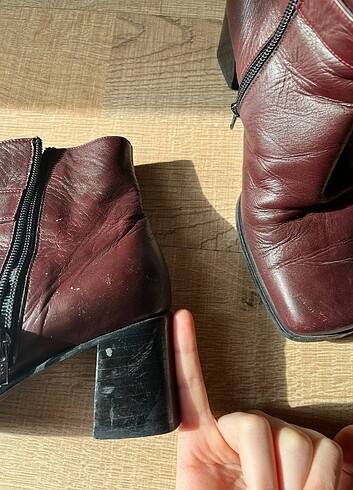 37 Beden bordo Renk Vintage Bot
