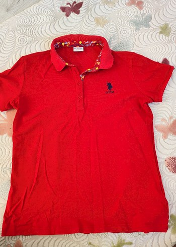 us Polo Kırmızı Polo Yaka Tişört