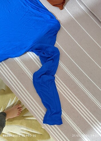 xl Beden mavi Renk Penye Bluz