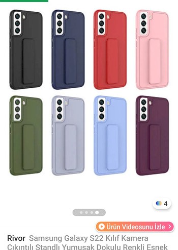 Rivor Samsung Galaxy S22 Çok Renkli Velcro Telefon Kılıfı