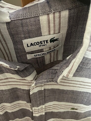 m Beden Erkek Lacoste marka m beden gömlek