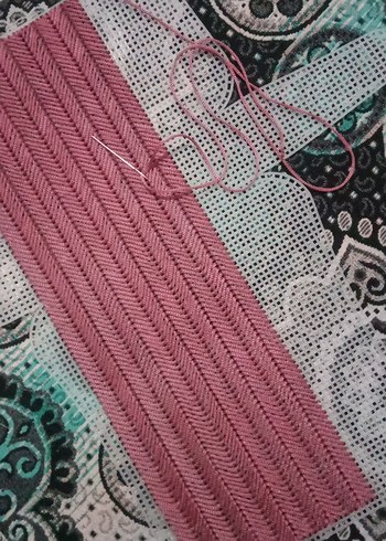 el yapımı Pembe Örgü Bohem Kadın çanta - Görsel 2