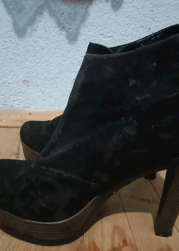 Siyah Platform Topuklu Gotik Bot - Görsel 2