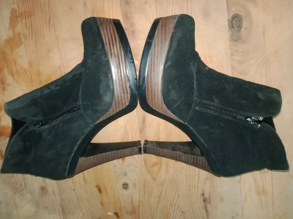 Siyah Platform Topuklu Gotik Bot - Görsel 3