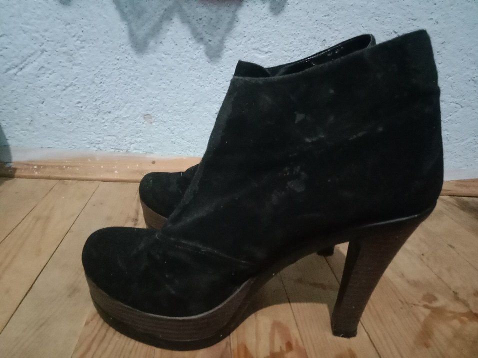 Siyah Platform Topuklu Gotik Bot - Görsel 2