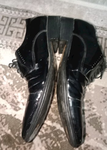 Erkek Siyah Parlak Klasik Ofis Ayakkabısı - Görsel 2