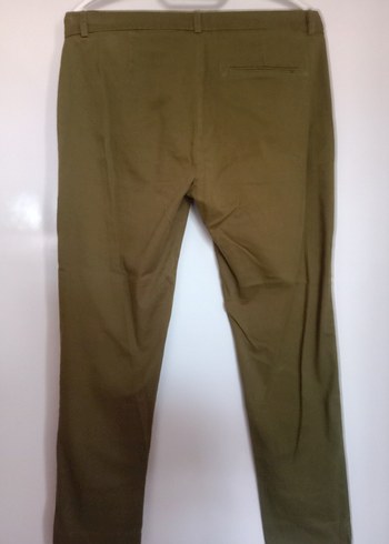 Kadın Haki Kumaş Pantolon Midi Boy - Görsel 4