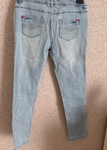 LC Waikiki Mavi Düğmeli kız çocuk Jean Pantolon