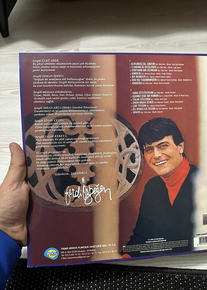 Ferdi Özbeğen yaşadıkça 33lük plak - Görsel 2