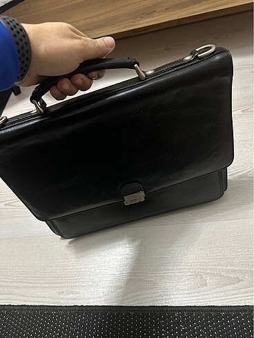 Eski dönem antika memur deri evrak çantası - Görsel 3