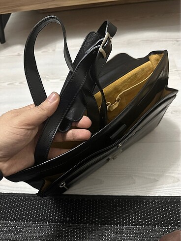 Eski dönem antika memur deri evrak çantası - Görsel 6