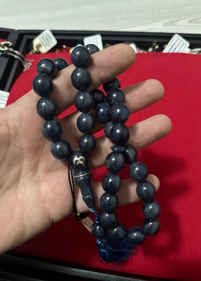 Katalin Tesbih Gümüş İşlemeli - Görsel 3