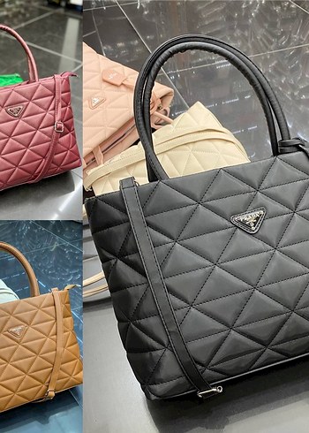 Beden Siyah Kapitone Fermuarlı Kadın Çanta