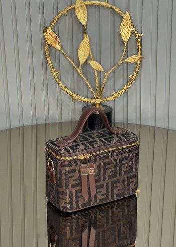 Kahverengi Deri Bohem Zincir Detaylı Çanta - Görsel 2