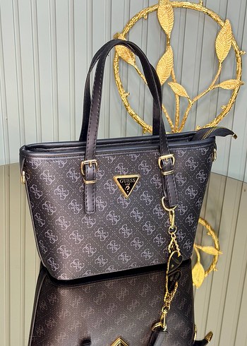 Zincir Detaylı Kahverengi Deri Kadın Çanta - Görsel 3