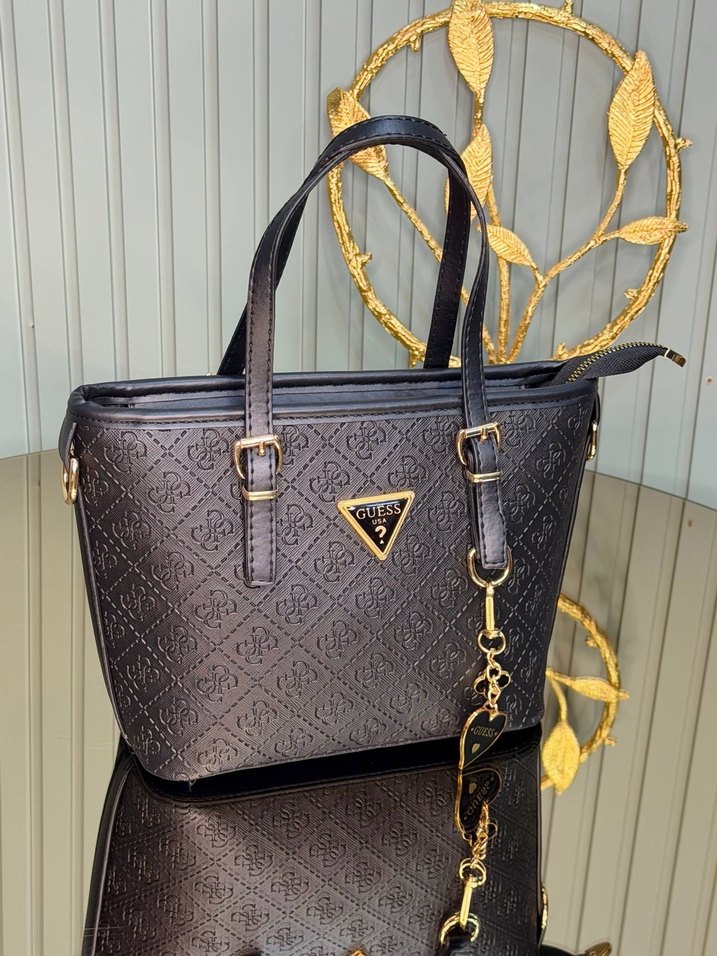 Zincir Detaylı Kahverengi Deri Kadın Çanta - Görsel 2