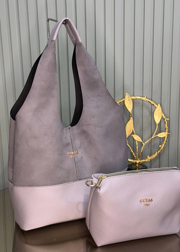 Kahverengi Kadın Süet Çanta Seti - Görsel 6