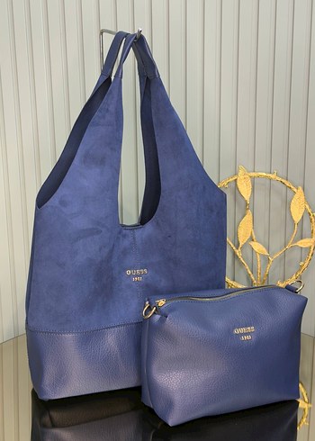 Kahverengi Kadın Süet Çanta Seti - Görsel 7