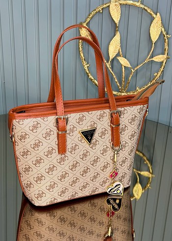 Kahverengi Desenli Guess Kadın Omuz Çantası - Görsel 6