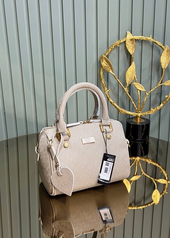 Kahverengi Deri Parlak Yılan Desenli Kadın Çanta - Görsel 8