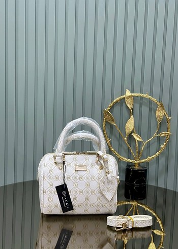 Kahverengi Deri Parlak Yılan Desenli Kadın Çanta - Görsel 5