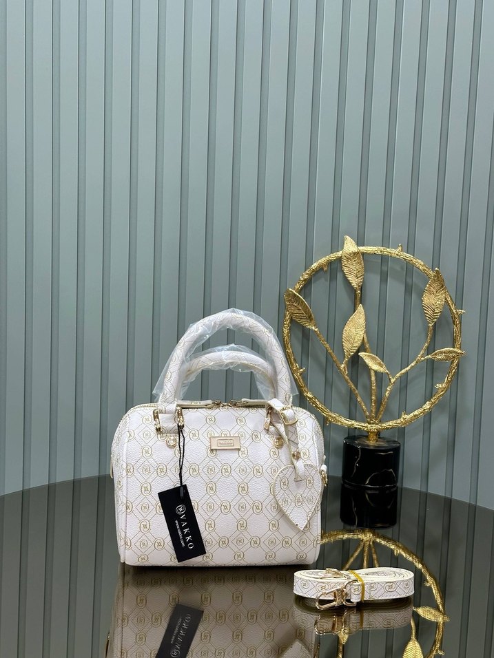 Kahverengi Deri Parlak Yılan Desenli Kadın Çanta - Görsel 5