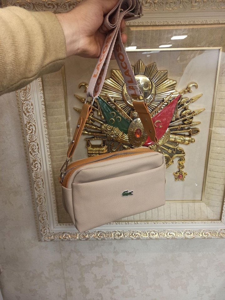 Renkli Baskılı Kahverengi  Omuz Çantası - Görsel 4